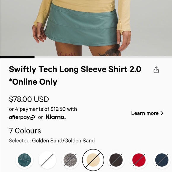 EUC Swiftly Tech Long Sleeve Size 6 - Picture 4 of 4